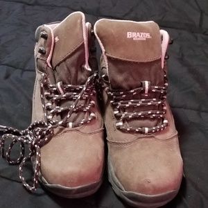 BRAZOS WOMENS STEEL TOE BOOTS